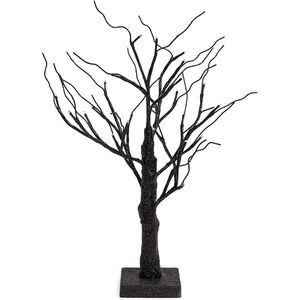 Black Wire Tree with White Lights Battery Powered Bend to Shape Holiday Decor